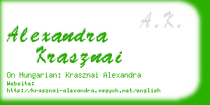 alexandra krasznai business card